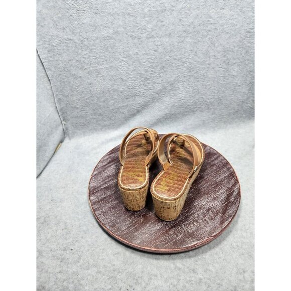 Sam Edelmam Womens Tan Leather Wedge Sandals Size 6 - Picture 6 of 13